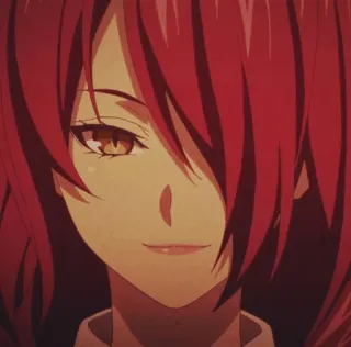 🍧 anime, red hair, girl, animation, cartoon whatsapp sticker