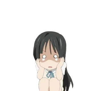 😱 Anime, Personagem, Fofo, Chocado, Surpreso telegram sticker