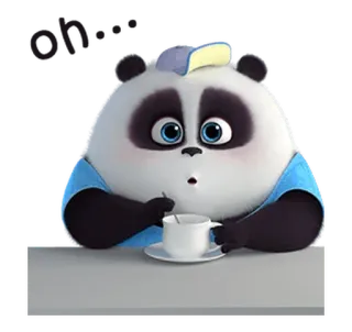 🐼 oh... Panda, Lindo, Animal, Dibujos animados whatsapp sticker