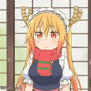 ☹️ Tohru Miss Kobayashi's Dragon Maid telegram sticker
