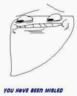 👽 YOU HAVE BEEN MISLED Meme, Irreführend, Trollface, Internet Meme telegram sticker