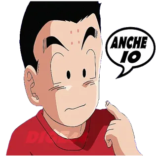 🤞 Krillin Dragon Ball ANCHE IO anime, manga, dragon ball, krillin, cartoon, speech bubble telegram sticker