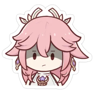 😨 Yae Miko Genshin Impact anime, game, yae miko, genshin impact, cute telegram sticker