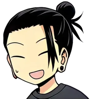 😁 Аниме, Манга, Мультфильм, Персонаж, Улыбка, Счастливый, Портрет telegram sticker