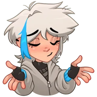🤷‍♀️ anime, cartoon, character, gesture, shrugging, questioning, indifferent telegram sticker