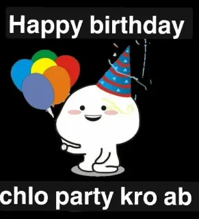 🎉 Happy birthday
chlo party kro ab cumpleaños, celebración, fiesta, globos, dibujos animados telegram sticker