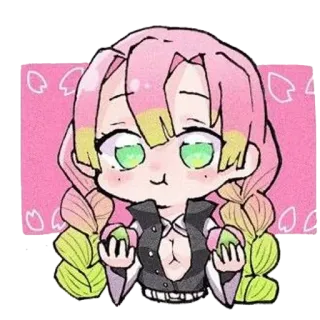 😙 Mitsuri Kanroji Demon Slayer Anime, Nhân vật, Mitsuri Kanroji, Thanh gươm diệt quỷ telegram sticker