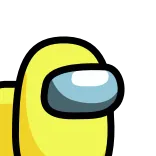 👍 Among Us Crewmate Among Us among us, crewmate, imposter, videospiel, gelb, weltraum, töten, waffe telegram sticker