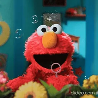 ☺️ Elmo Sesame Street элмо, улица сезам, мультфильм, пузыри, милый, персонаж, детское шоу telegram sticker