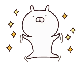 🍥 konijn, schattig, glitters, dier, cartoon telegram sticker