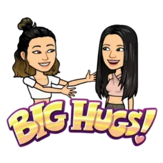 🫂 BIG HUGS! объятия, дружба, любовь, привязанность, мультфильм, привет telegram sticker