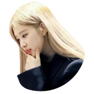 🤔 mujer, pelo rubio, retrato, belleza, persona whatsapp sticker