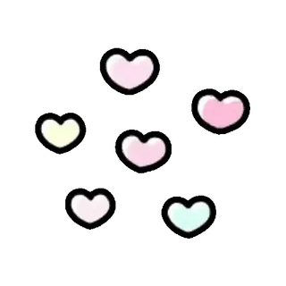 🤗 ハート, パステル, 可愛い, 愛, 甘い, キャンディ telegram sticker