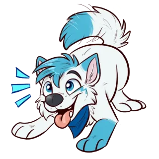 🐶 강아지, 개, 만화, 귀여운, 동물, 애완동물, 장난기 있는 telegram sticker