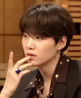 🍃 Suga K-pop, zanger, BTS, Min Yoongi, beroemdheid, muzikant, artiest telegram sticker