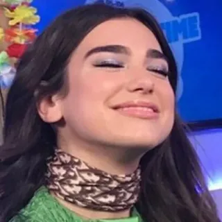 😃 Dua Lipa знаменитость, певица, дуа липа, портрет, женщина, музыка, артист telegram sticker