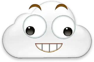 🤪 nube, emoji, feliz, dibujo animado whatsapp sticker