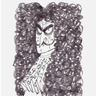 😠 cartoon, character, vintage, portrait, sketch whatsapp sticker
