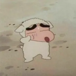 ☄ Shin-chan Crayon Shin-chan Anime, Dessin animé, Mouton, Costume, Drôle, Shin-chan whatsapp sticker