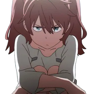 😒 anime, ragazza, seria, arrabbiata, personaggio telegram sticker