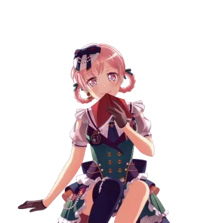 🥮 anime meisje, kawaii, schattig, roze haar, anime, meisje telegram sticker