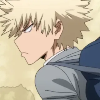 😶 Bakugo My Hero Academia アニメ, 僕のヒーローアカデミア, 爆豪, キャラクター, 漫画 telegram sticker