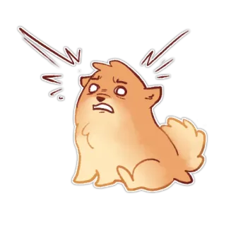 😱 หมา, การ์ตูน, กลัว, ตกใจ, สัตว์ telegram sticker