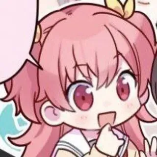 😃 Anime, Chibi, Fofo, Cabelo rosa, Desenho animado whatsapp sticker