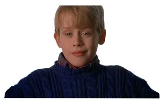 😉 Kevin McCallister Home Alone filme, comédia, criança, Macaulay Culkin, Natal whatsapp sticker