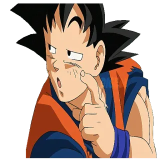🤔 Goku Dragon Ball Goku, Dragon Ball, Anime, Cartoon, Zeigen, Lustiges Gesicht, Schockiert whatsapp sticker