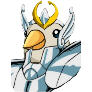 🐦 armor, bird, penguin, character, cosplay telegram sticker