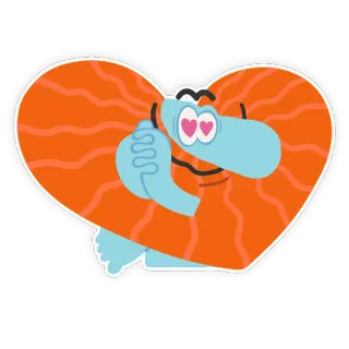 😍 coração, amor, desenho animado, personagem, fofo telegram sticker