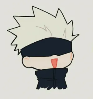🥺 Satoru Gojo Jujutsu Kaisen anime, manga, chibi, gojo satoru, jujutsu kaisen, cartoon, cute, fanart telegram sticker