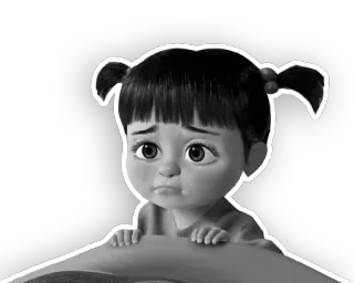 😨 Boo Monsters, Inc. Boo, Monsters Inc, Disney, Pixar, animated, character telegram sticker
