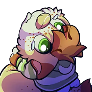 😕 animal, creature, fantasy, illustration, sticker telegram sticker