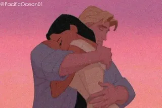 ❤️ Pocahontas Pocahontas, John Smith, Disney, Animé, Câlin, Amitié, Romance whatsapp sticker