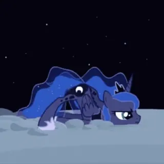 🥱 Princess Luna My Little Pony poni, luna, noche, princesa, dibujos animados telegram sticker