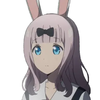 😊 Chika Fujiwara Kaguya-sama: Love Is War Anime, Chika Fujiwara, Kaguya-sama Love is War, Lapin, Mignon, Personnage telegram sticker
