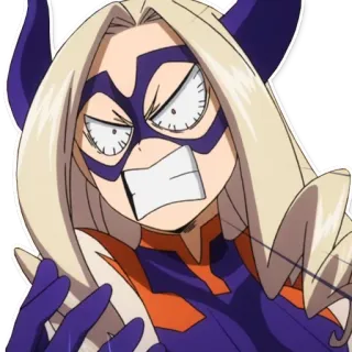 😡 Mount Lady My Hero Academia anime, cartoon, hero, woman, angry telegram sticker