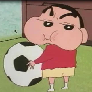 😤 Shin-chan Crayon Shin-chan Anime, Cartone animato, Bambino, Calcio, Football telegram sticker