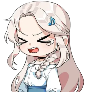 🥺 อนิเมะ, สติกเกอร์, การ์ตูน, ภาพประกอบ, ร้องไห้, อารมณ์ telegram sticker