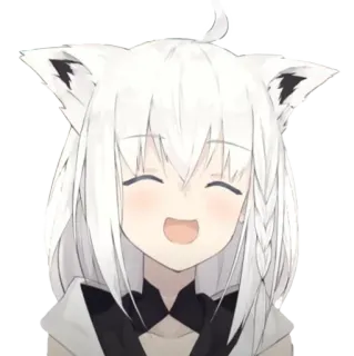 😀 Shirakami Fubuki anime, vtuber, fox girl, fubuki, hololive, cute telegram sticker