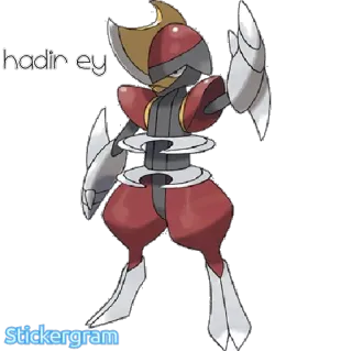 ✋ Bisharp hadir ey pokemon, bisharp, anime, kampf, monster, kreatur, pocket monsters whatsapp sticker
