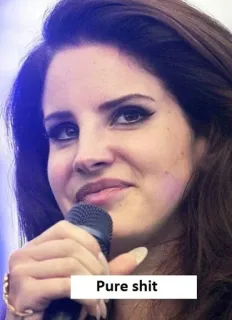 💩 Pure shit insulto, ofensivo, palavrão, Lana Del Rey, meme telegram sticker