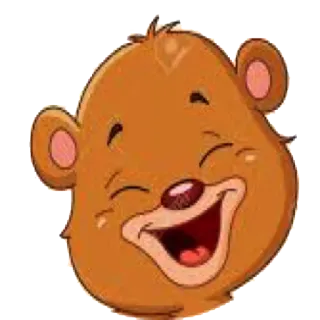 🐻 beruang, binatang, kartun, imut, senang, wajah telegram sticker