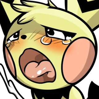 💧 Pichu Pokemon pichu, pokemon, crying, sad, cute, reaction, sticker telegram sticker