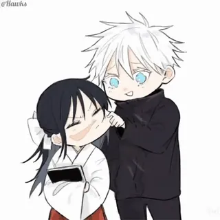 🥰 Satoru Gojo Jujutsu Kaisen Anime, Chibi, Fofo, Mangá, Fanart, Gojo telegram sticker