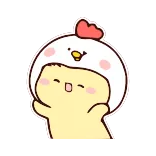 ☺ lindo, animal, pollito, sombrero, dibujo animado, amarillo, adorable whatsapp sticker