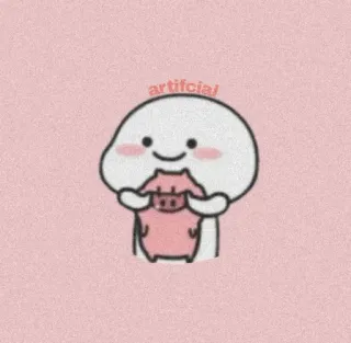 ⛅ artificial cute, cartoon, character, kawaii, whimsical, illustration telegram sticker