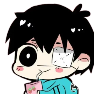 🍹 anime, kawaii, cute, cartoon, strawberry, drink telegram sticker